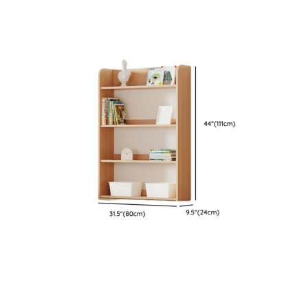 Simple Rectangular Open-Back Wood Bookshelf