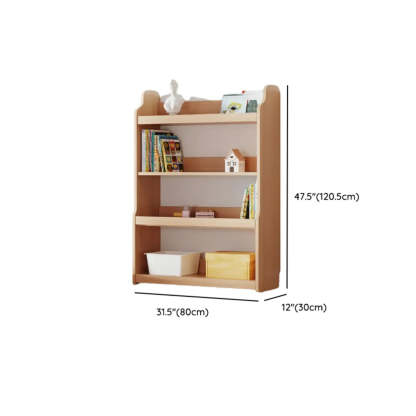 Simple Rectangular Open-Back Wood Bookshelf
