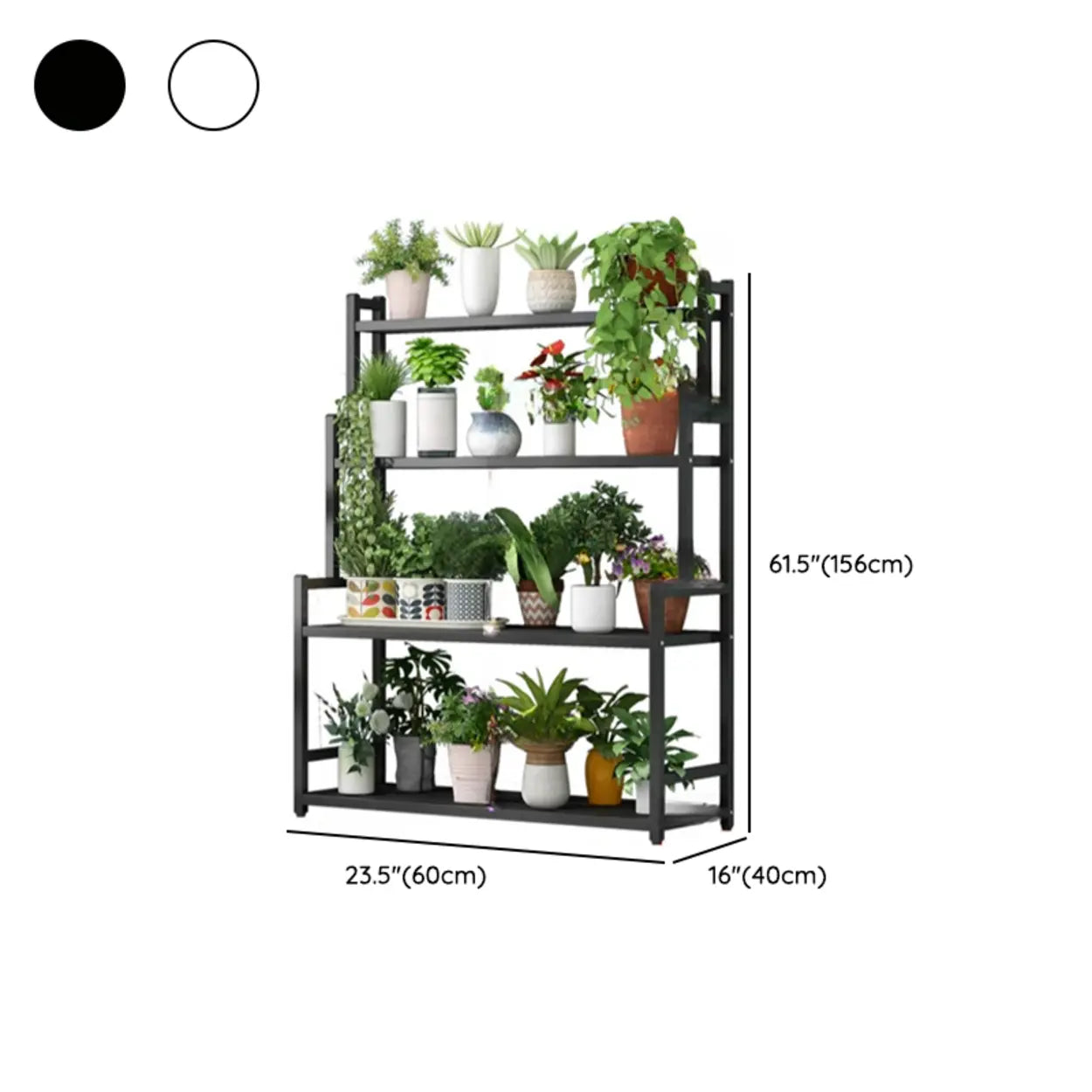 Simple Tiered Sliding Crate Plant Stand White — White