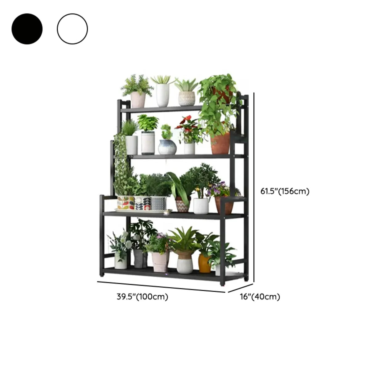 Simple Tiered Sliding Crate Plant Stand White — White