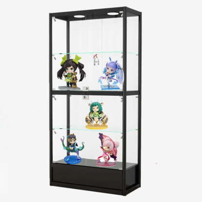 Clear Glass Rectangular Floor Display Cabinet — 4