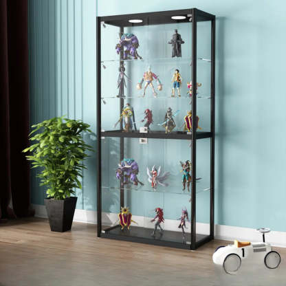 Clear Glass Rectangular Floor Display Cabinet — 5