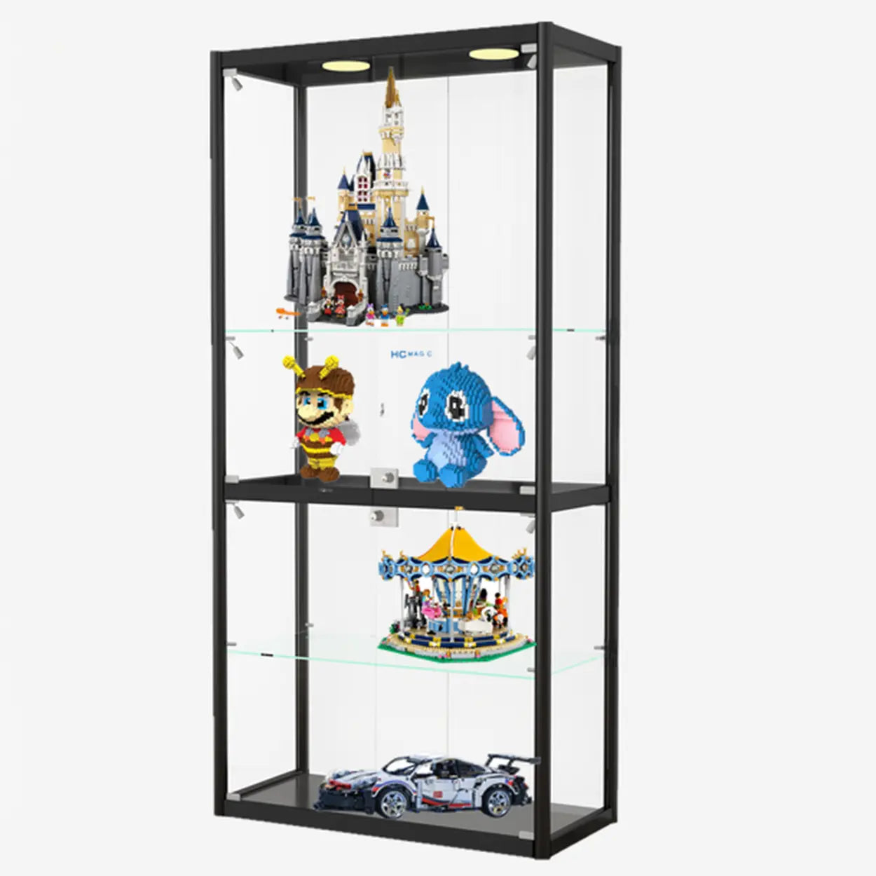 Clear Glass Rectangular Floor Display Cabinet — 4