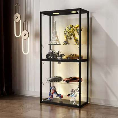 Clear Glass Rectangular Floor Display Cabinet — 5