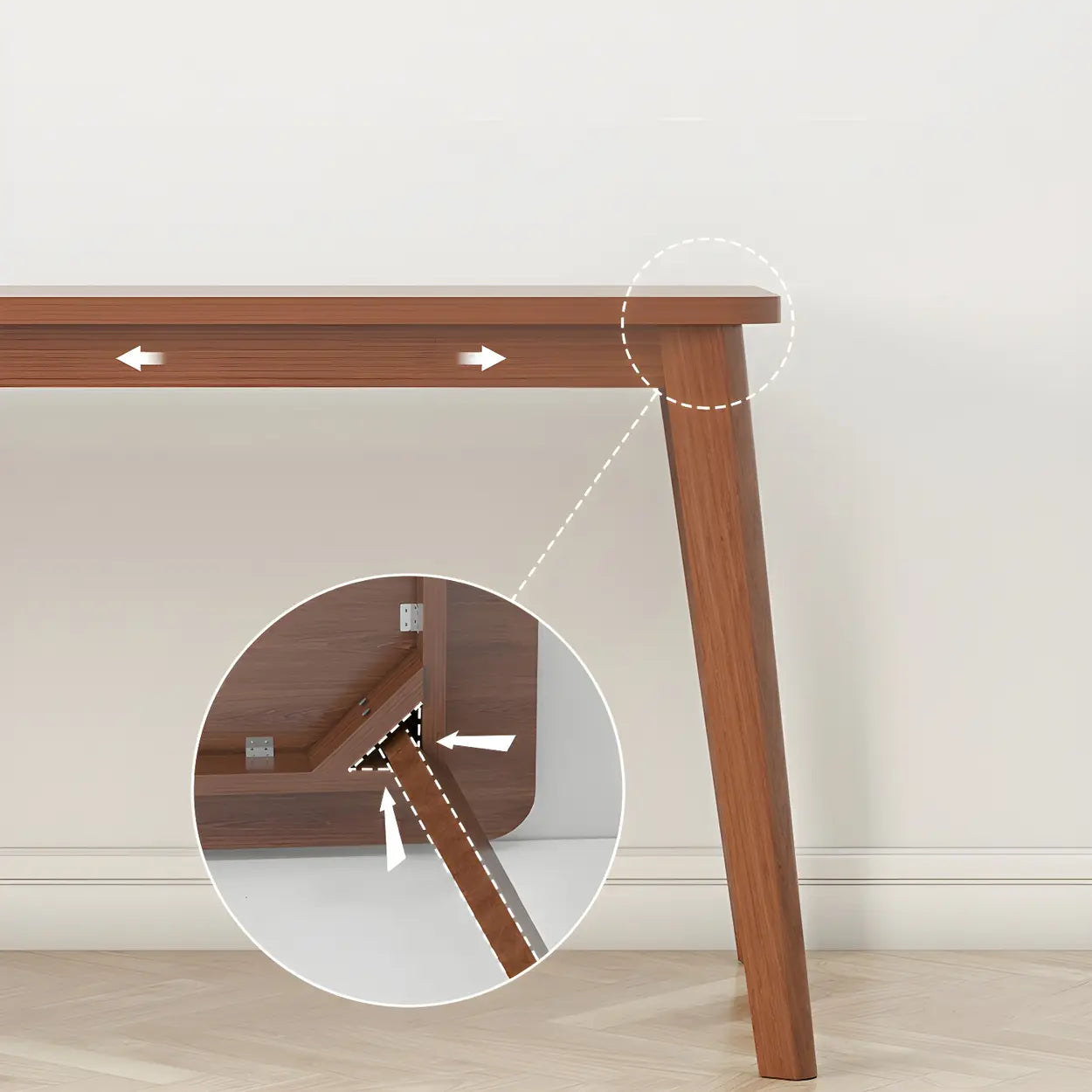 Simple Rectangular Wood Double Writing Desk