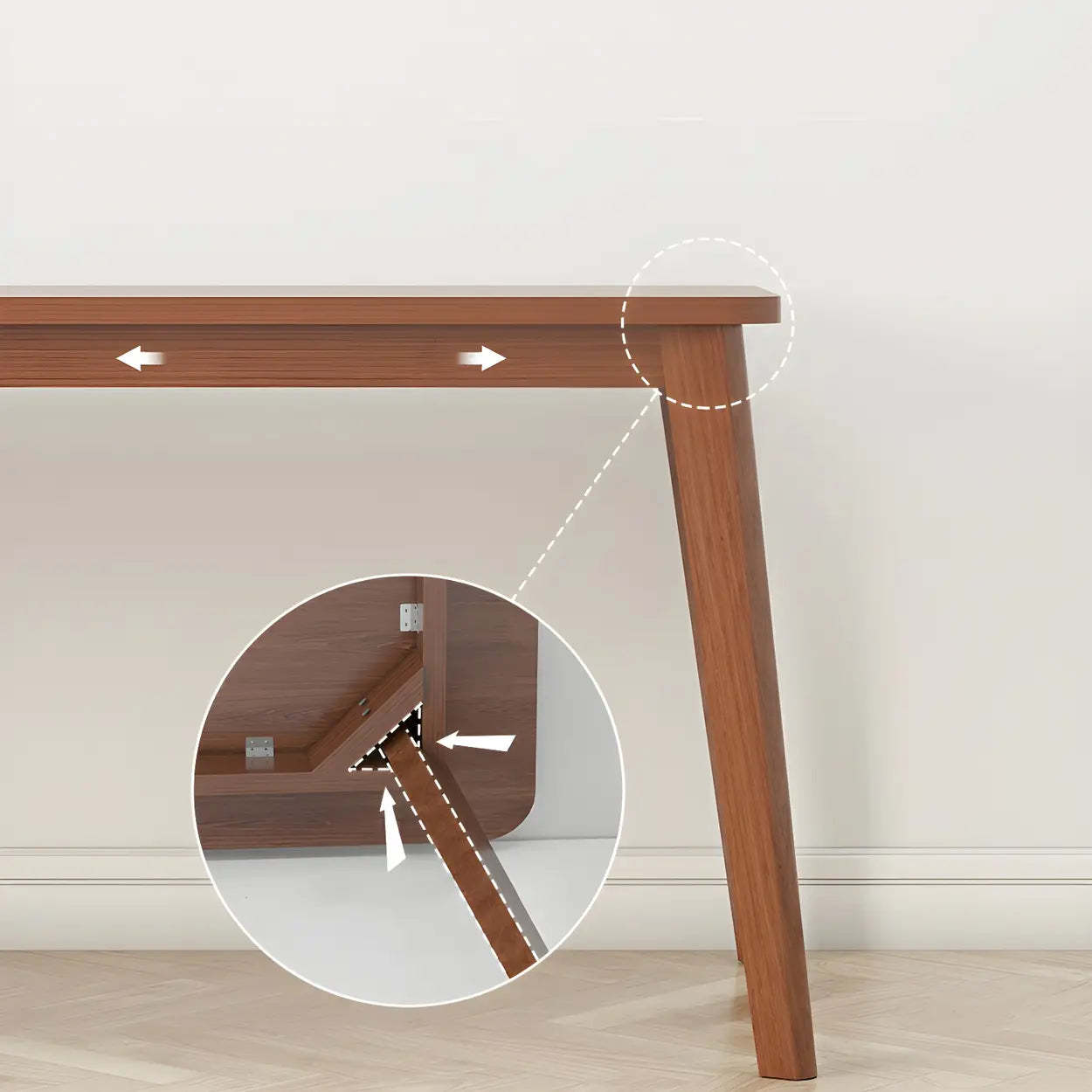 Simple Rectangular Wood Double Writing Desk