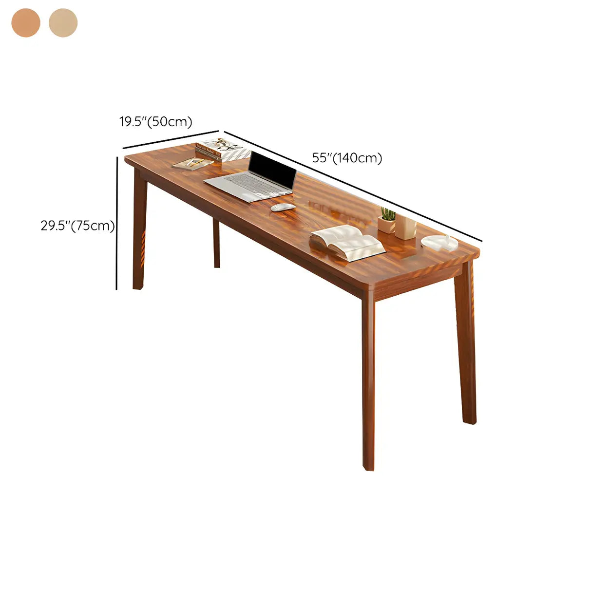 Simple Rectangular Wood Double Writing Desk