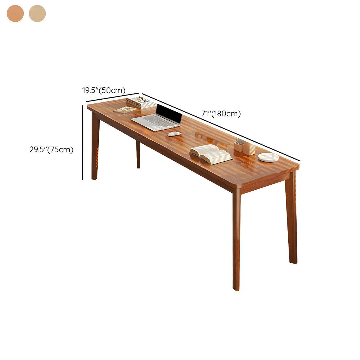 Simple Rectangular Wood Double Writing Desk