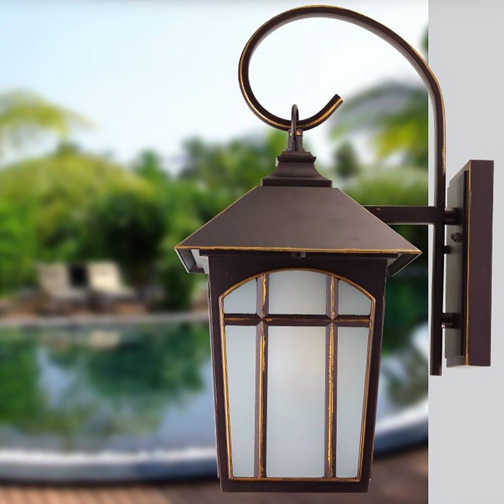 Retro Waterproof Iron Glass Modern Outdoor Wall Lights Wall Sconces Lighting-Lighom