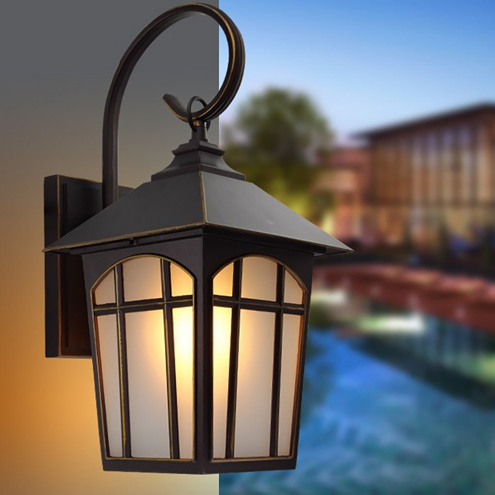 Retro Waterproof Iron Glass Modern Outdoor Wall Lights Wall Sconces Lighting-Lighom