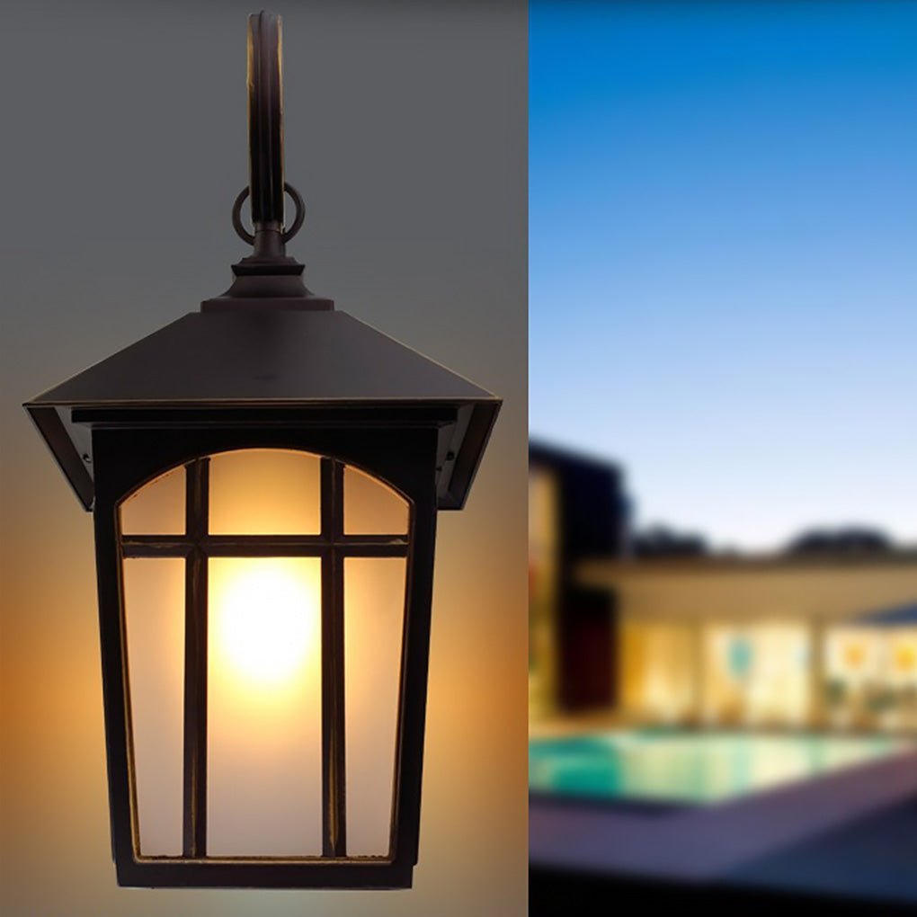 Retro Waterproof Iron Glass Modern Outdoor Wall Lights Wall Sconces Lighting-Lighom
