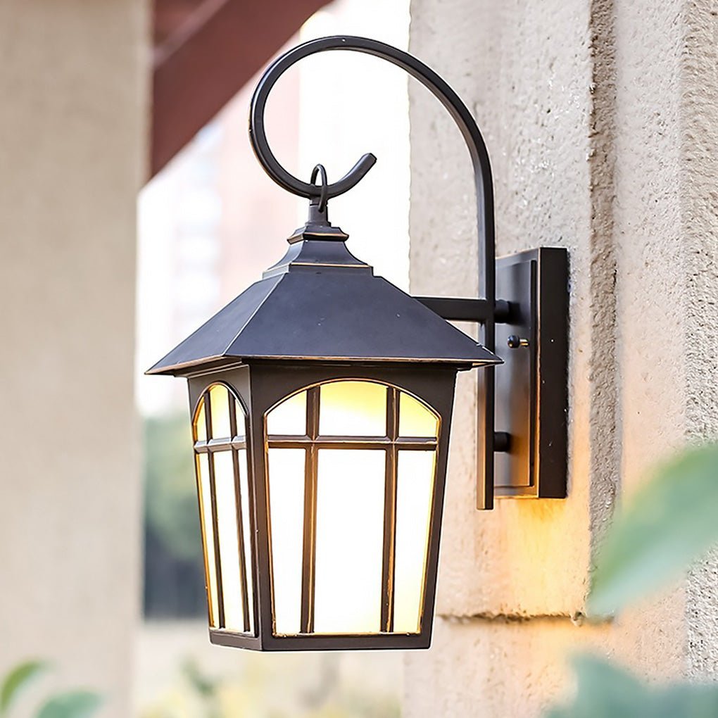 Retro Waterproof Iron Glass Modern Outdoor Wall Lights Wall Sconces Lighting-Lighom