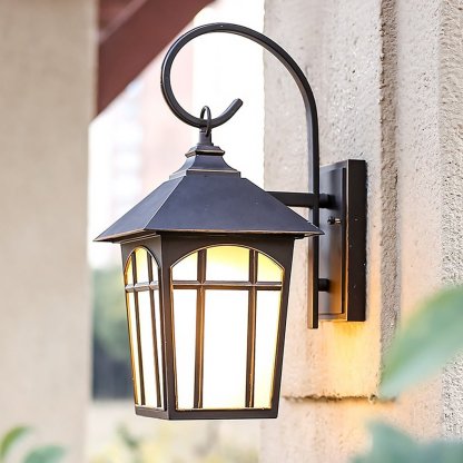 Retro Waterproof Iron Glass Modern Outdoor Wall Lights Wall Sconces Lighting-Lighom