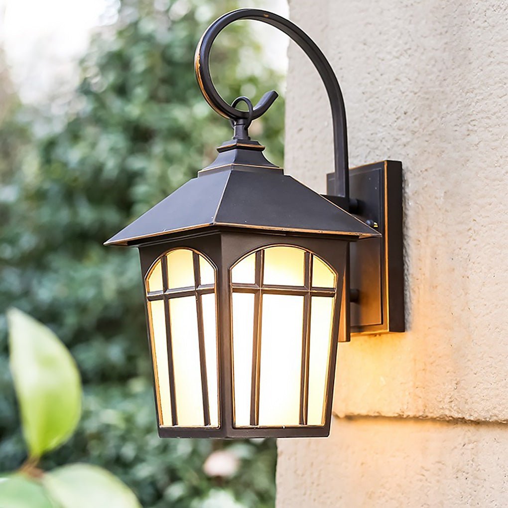 Retro Waterproof Iron Glass Modern Outdoor Wall Lights Wall Sconces Lighting-Lighom