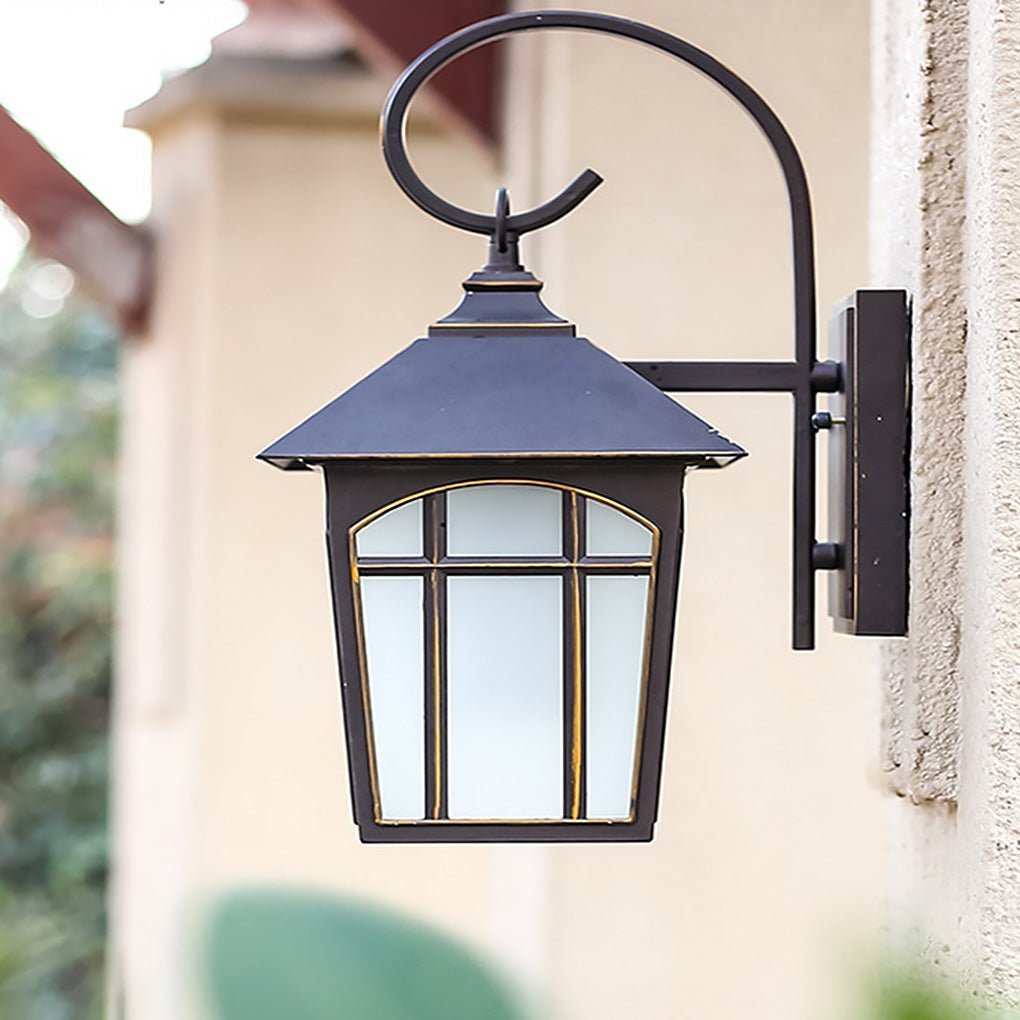 Retro Waterproof Iron Glass Modern Outdoor Wall Lights Wall Sconces Lighting-Lighom