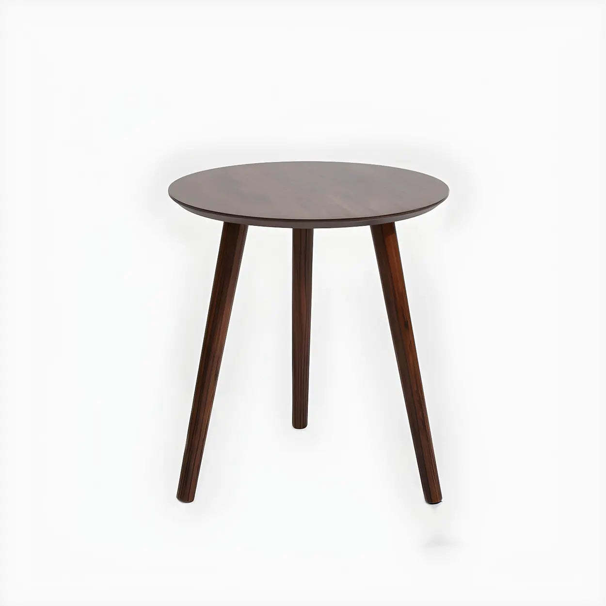 Nordic simple three-leg coffee tables in wood — 19.7" H x 19.7" Dia x 19.5" L / Set of 1