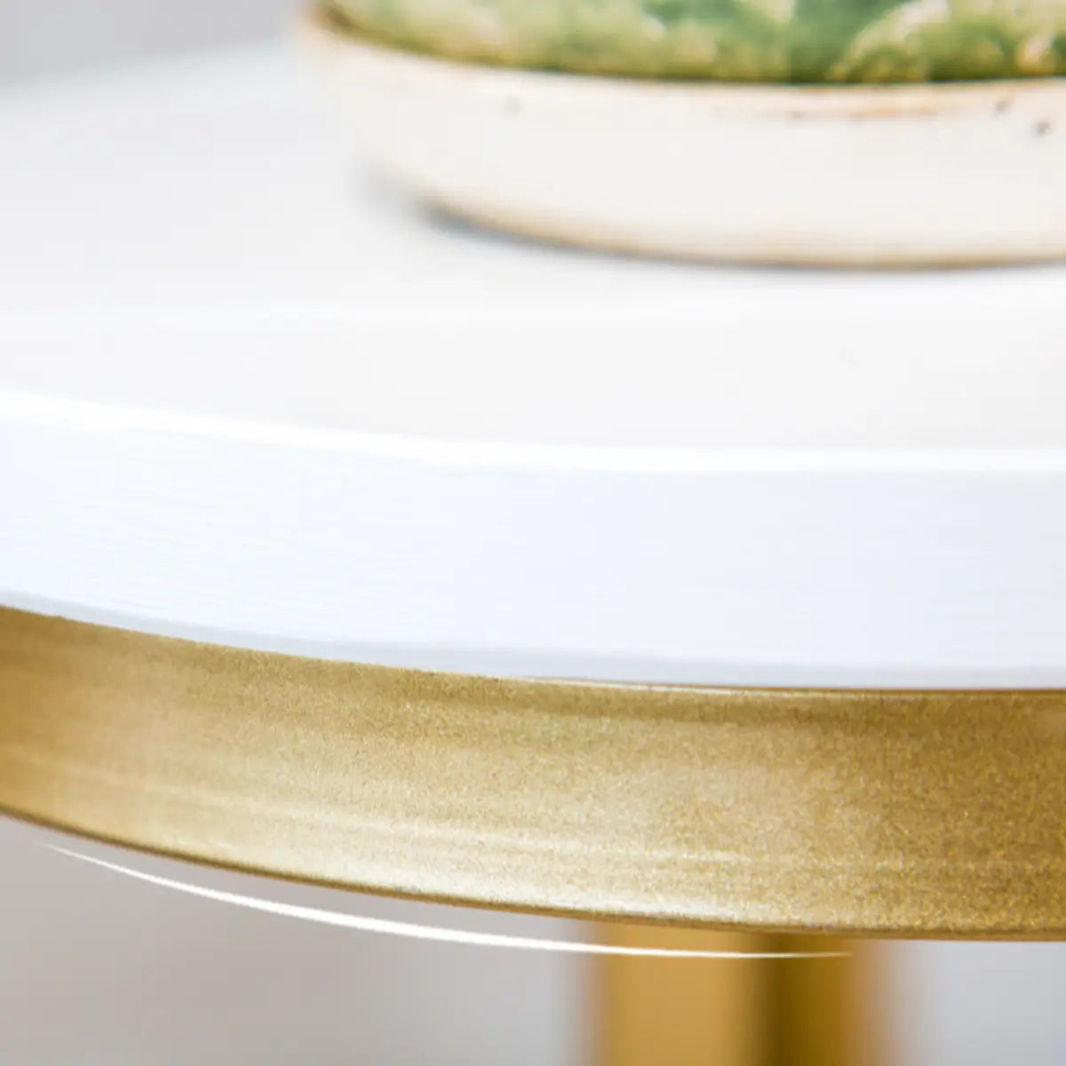 Gold marble metal stone nesting round end & side tables