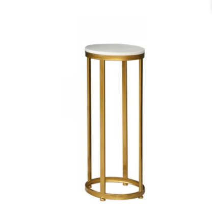 Gold nesting plant end & side tables — 9"L x 9"W x 24"H
