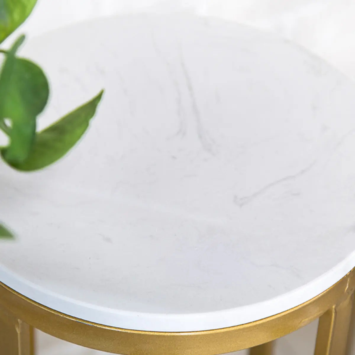 Nesting round gold end & side tables, Lighom