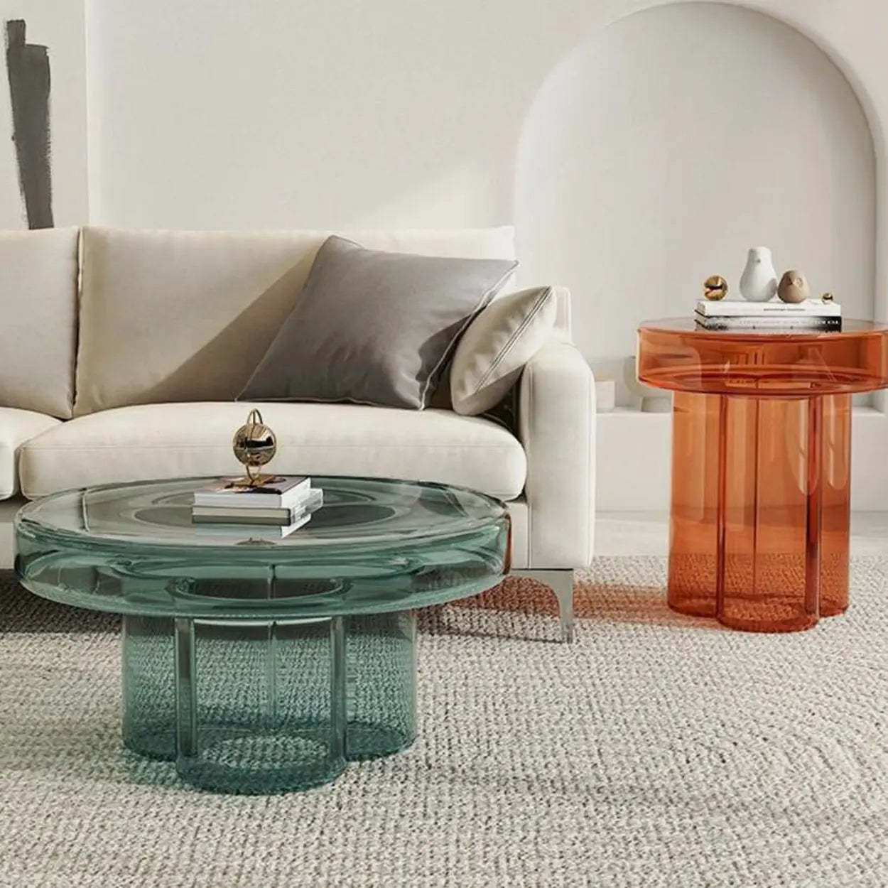 Glass Round Coffee Table — Clear