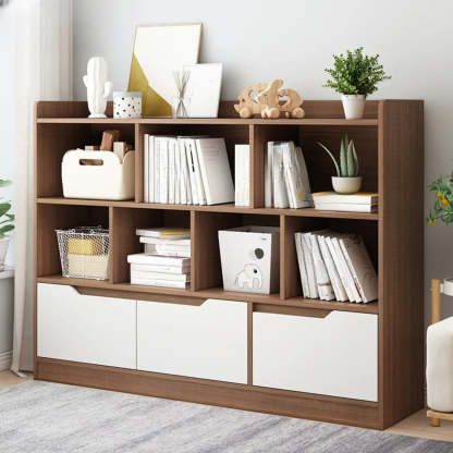 Simple Modern Rectangular Wide Bookcase