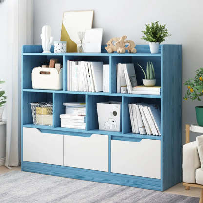 Simple Modern Rectangular Wide Bookcase