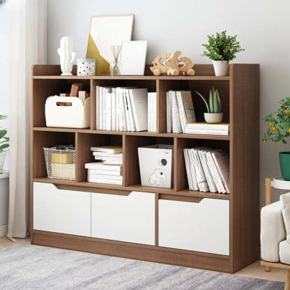 Simple Modern Rectangular Wide Bookcase