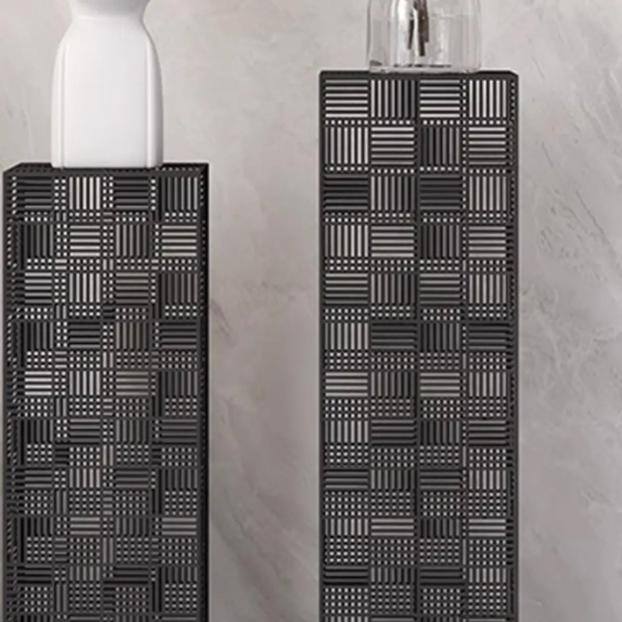 Simple Square Metal Black Plant Table
