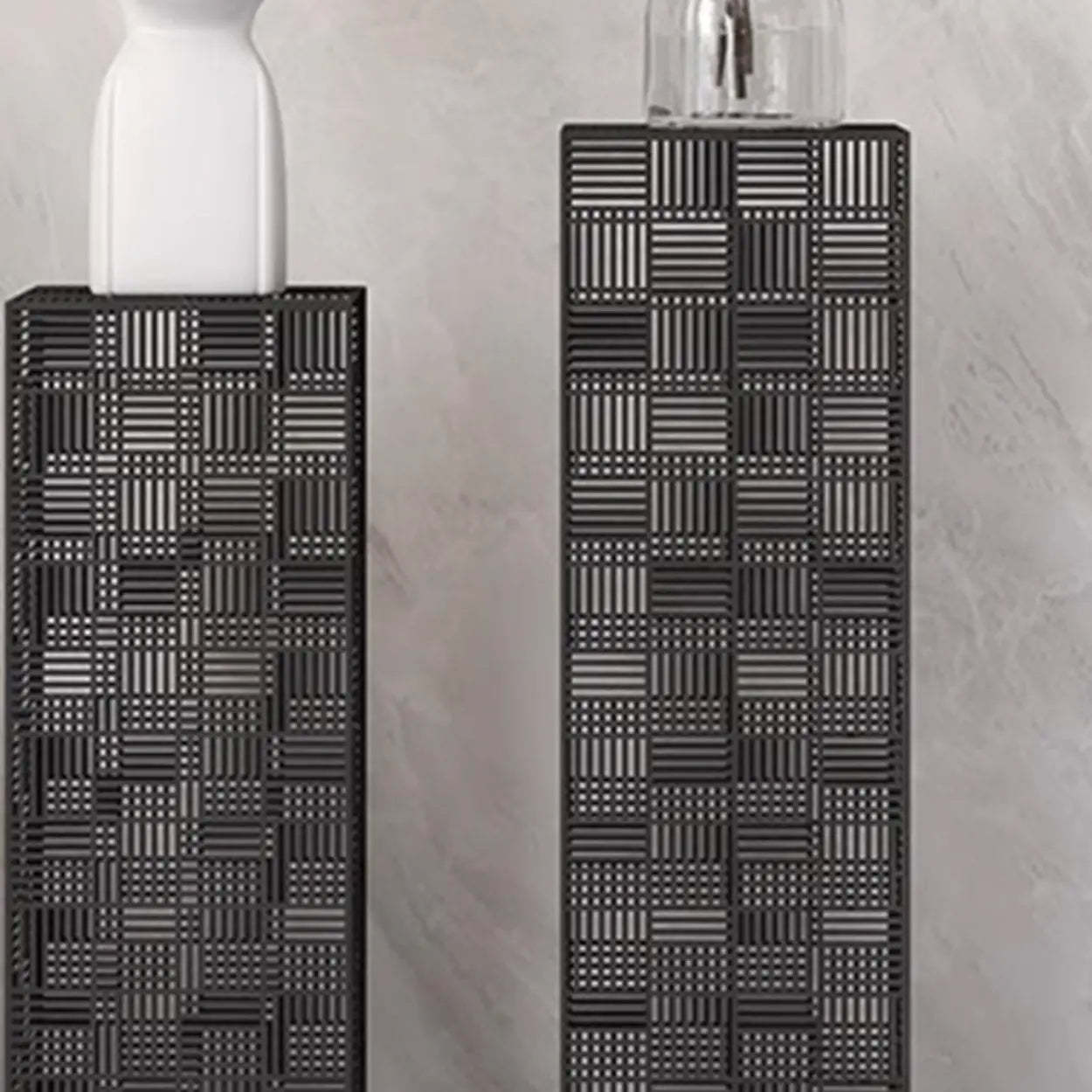 Simple Square Metal Black Plant Table