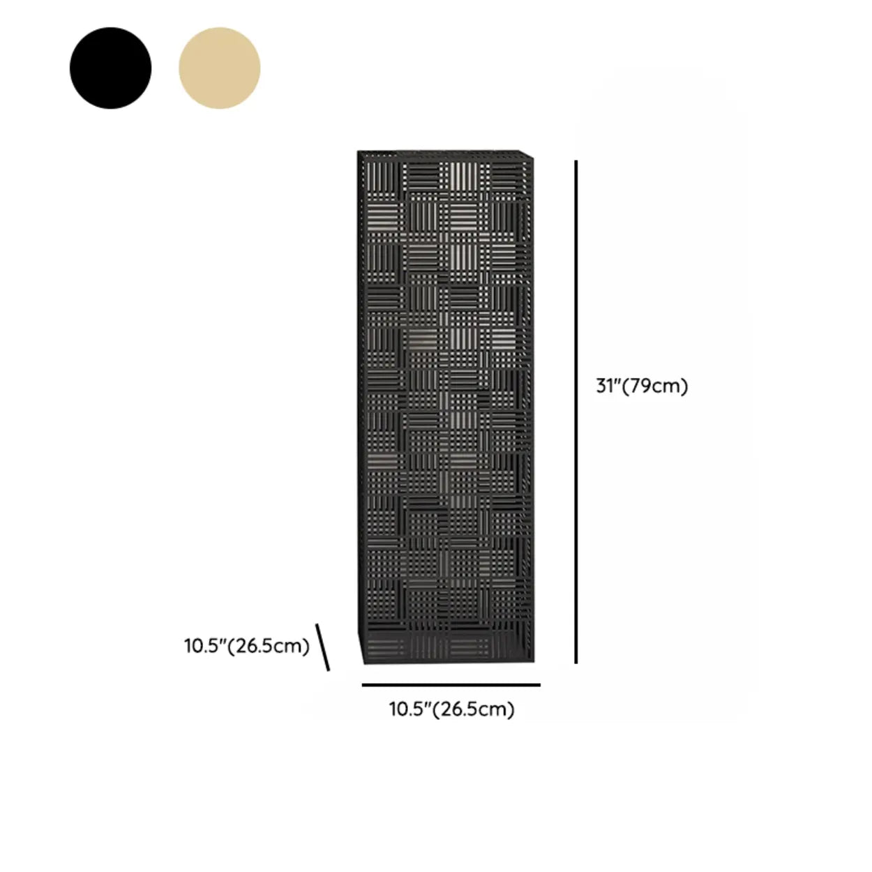 Simple Square Metal Black Plant Table