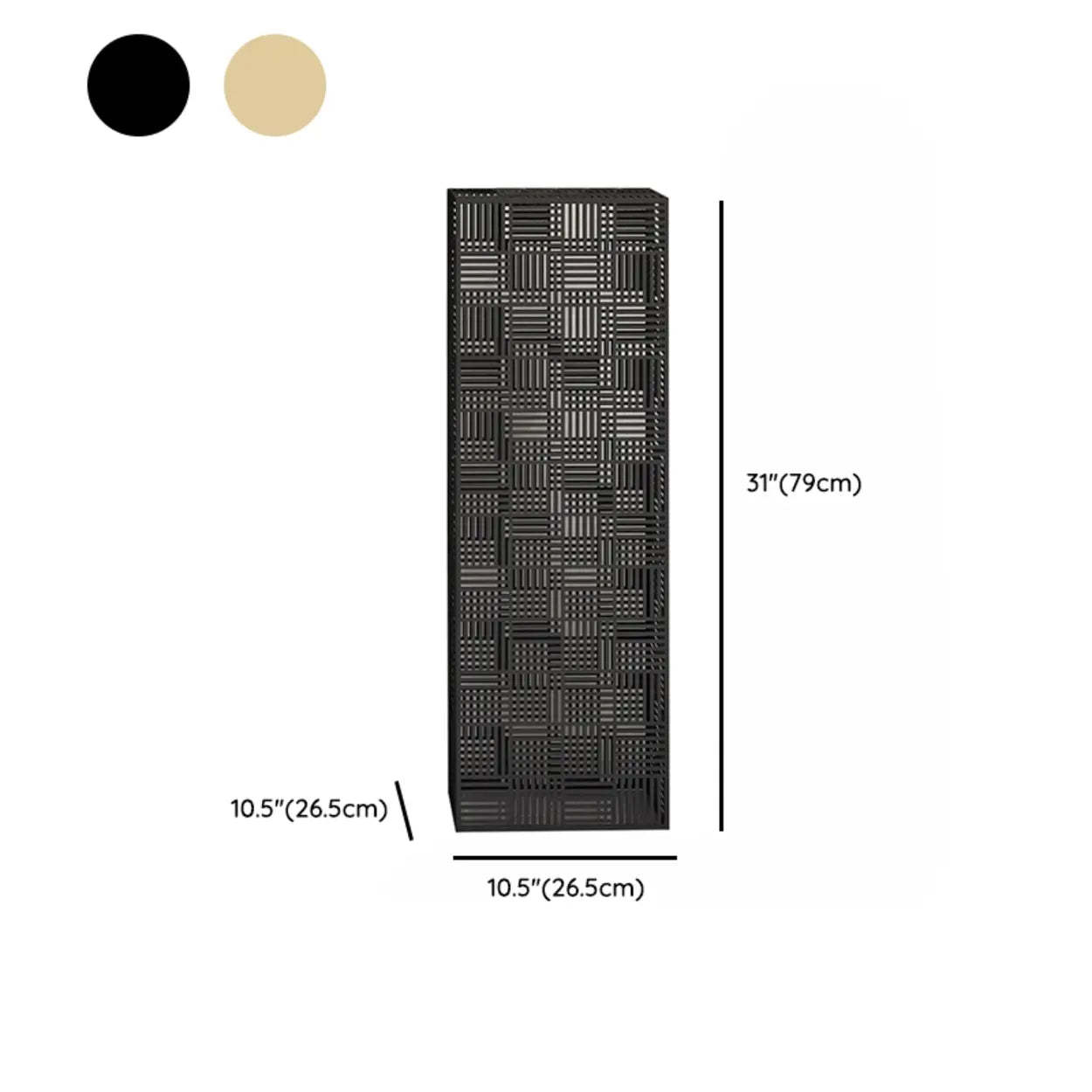 Simple Square Metal Black Plant Table