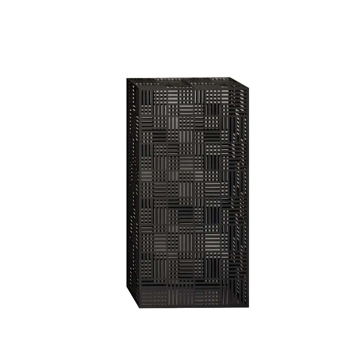 Simple Square Metal Black Plant Table — Black