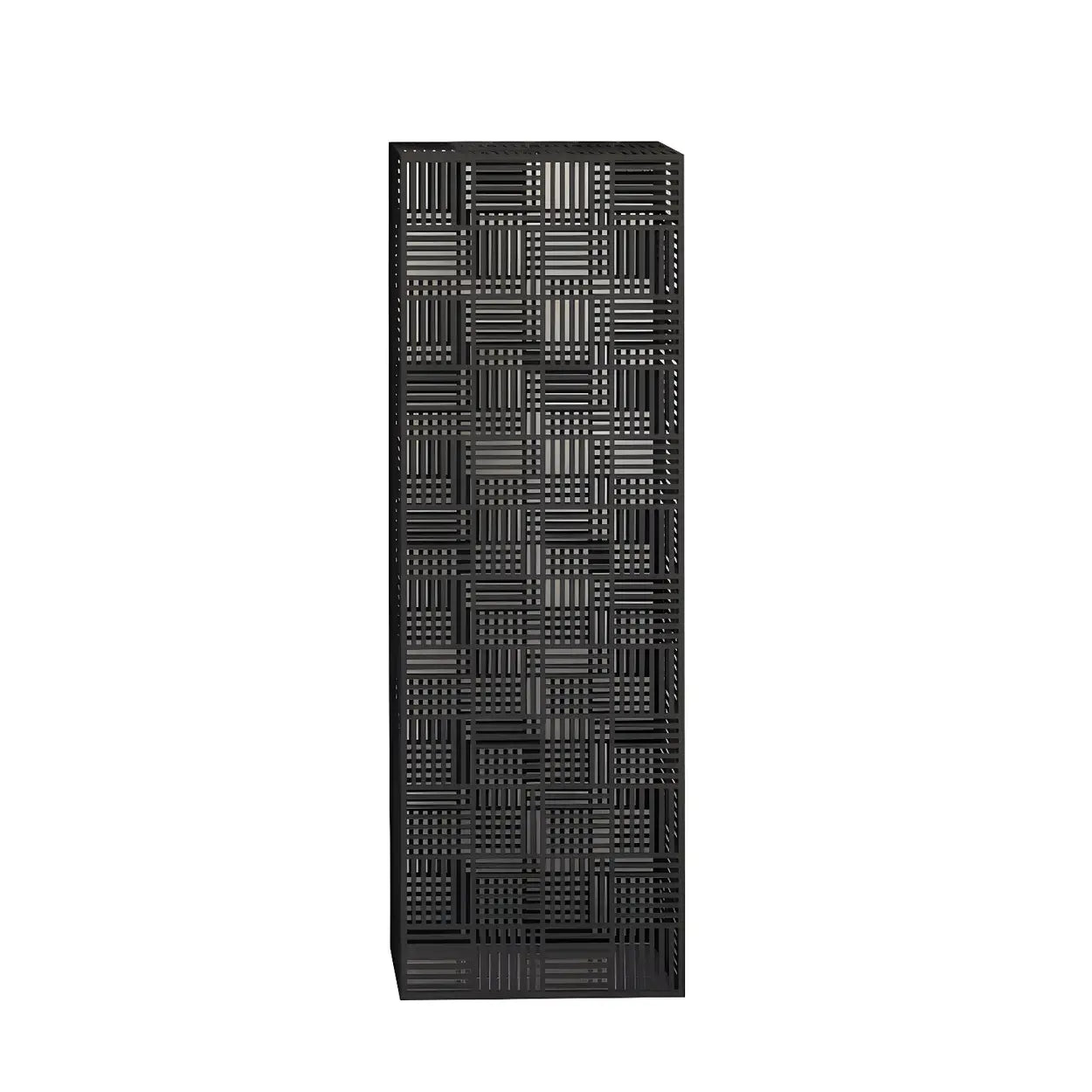 Simple Square Metal Black Plant Table — Black