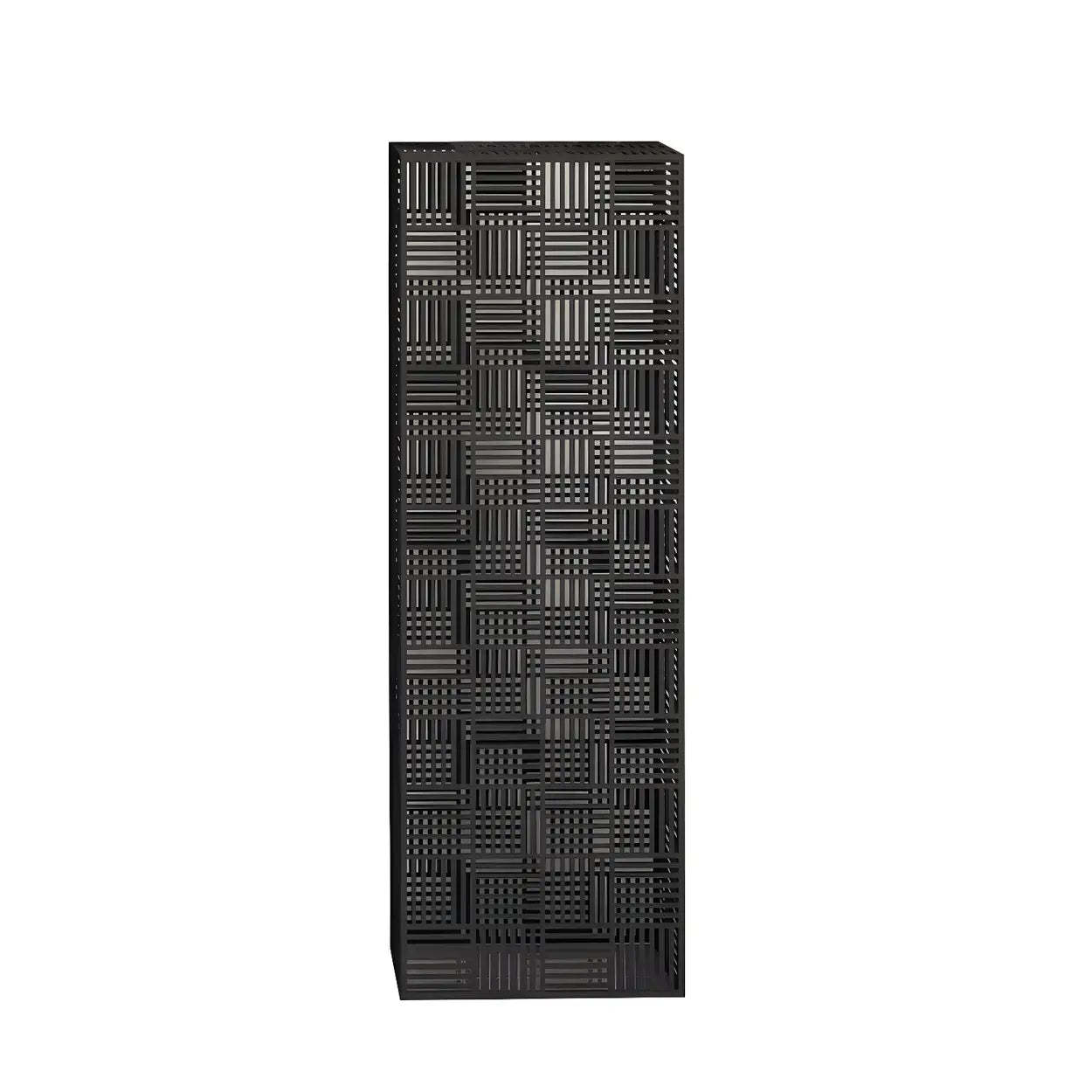 Simple Square Metal Black Plant Table — Black