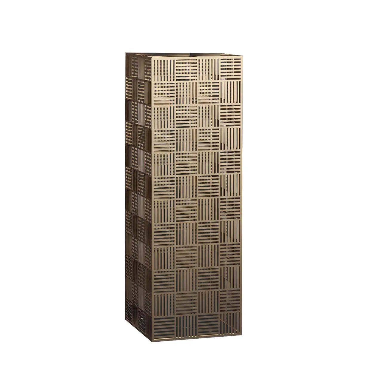 Simple Square Metal Black Plant Table