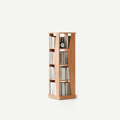 Simple Square Wood Open-Back Tall Bookcase — White