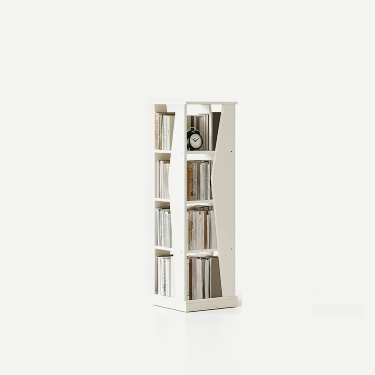 Simple Square Wood Open-Back Tall Bookcase