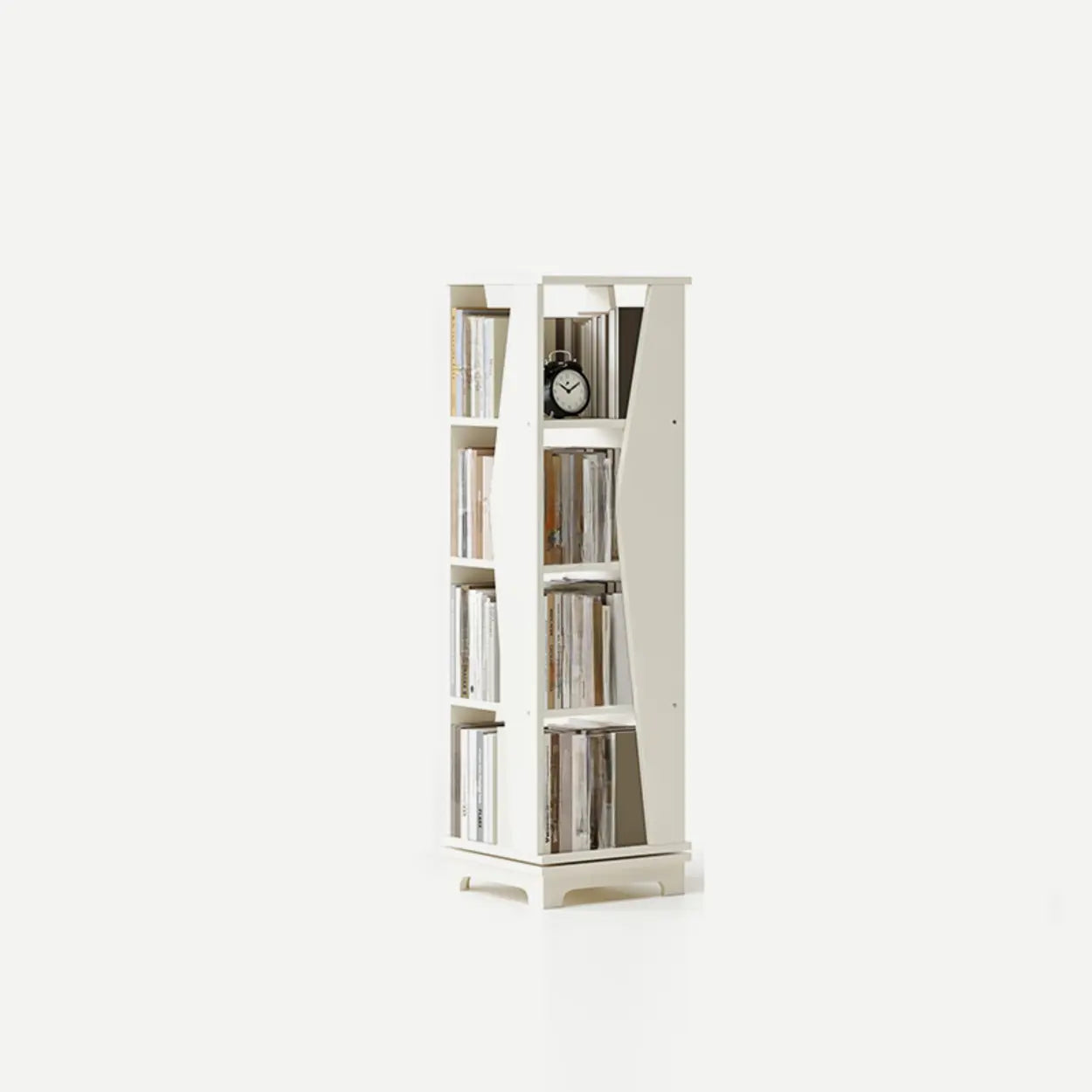 Simple Square Wood Open-Back Tall Bookcase