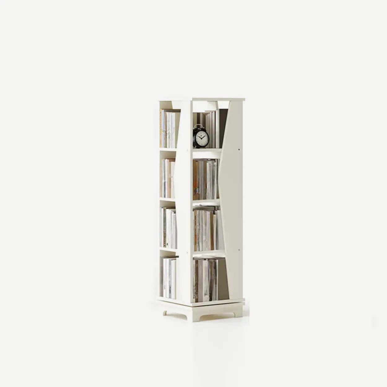 Simple Square Wood Open-Back Tall Bookcase