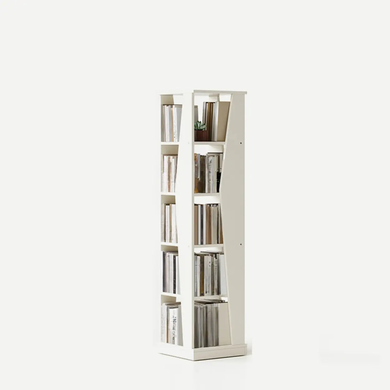 Simple Square Wood Open-Back Tall Bookcase