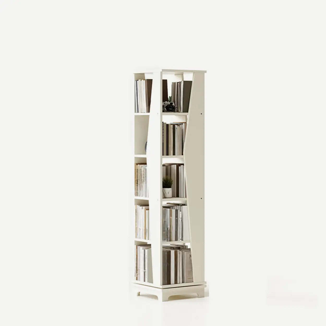 Simple Square Wood Open-Back Tall Bookcase
