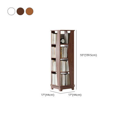 Simple Square Wood Open-Back Tall Bookcase
