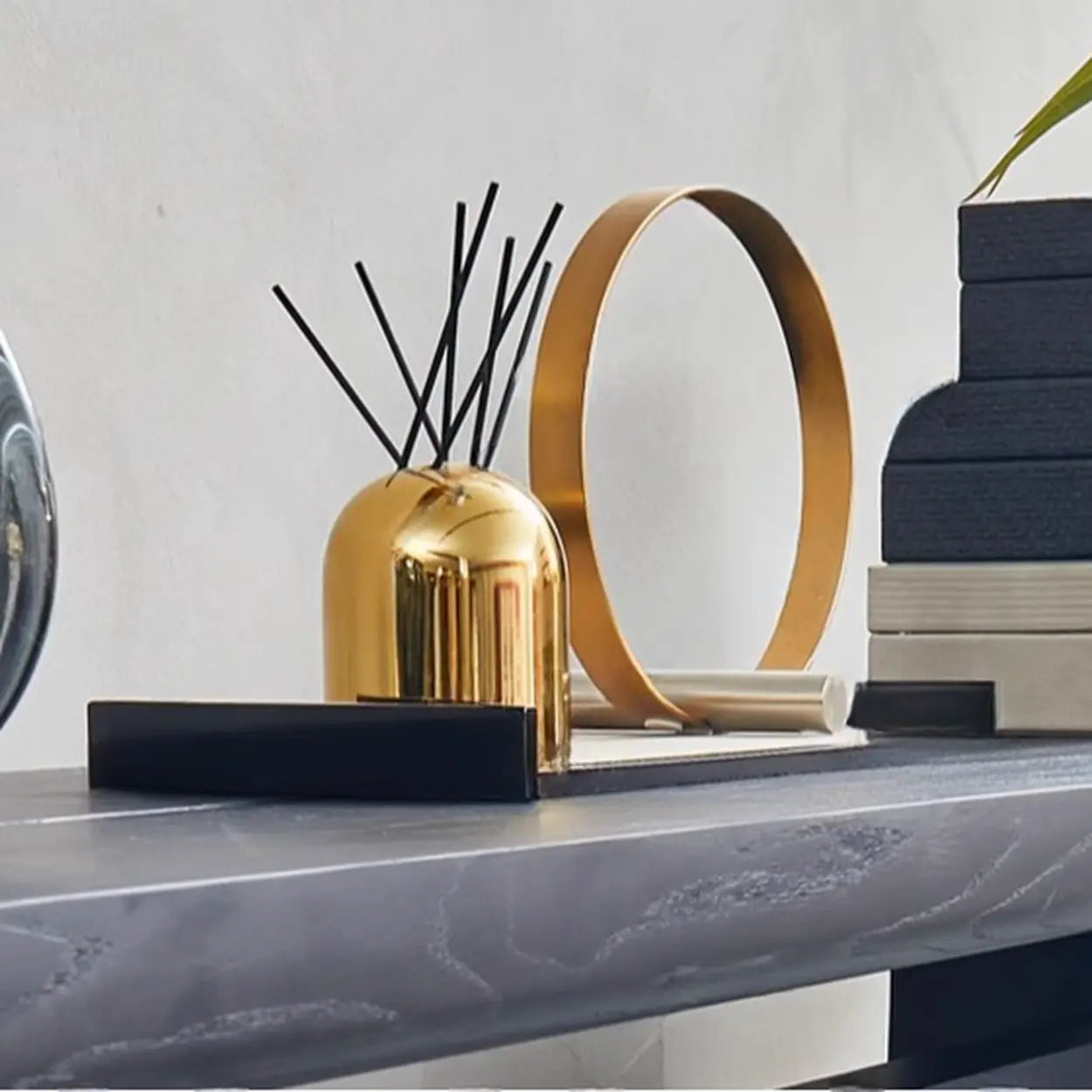 Simple Trestle Timber Black Rectangular Console Table