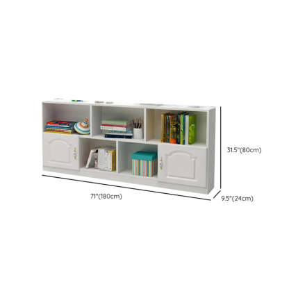 Simple White Modern Rectangular Wide Storage Bookcase