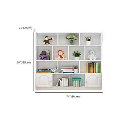 Simple White Modern Rectangular Wide Storage Bookcase