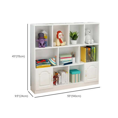 Simple White Modern Rectangular Wide Storage Bookcase