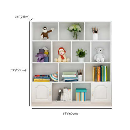 Simple White Modern Rectangular Wide Storage Bookcase