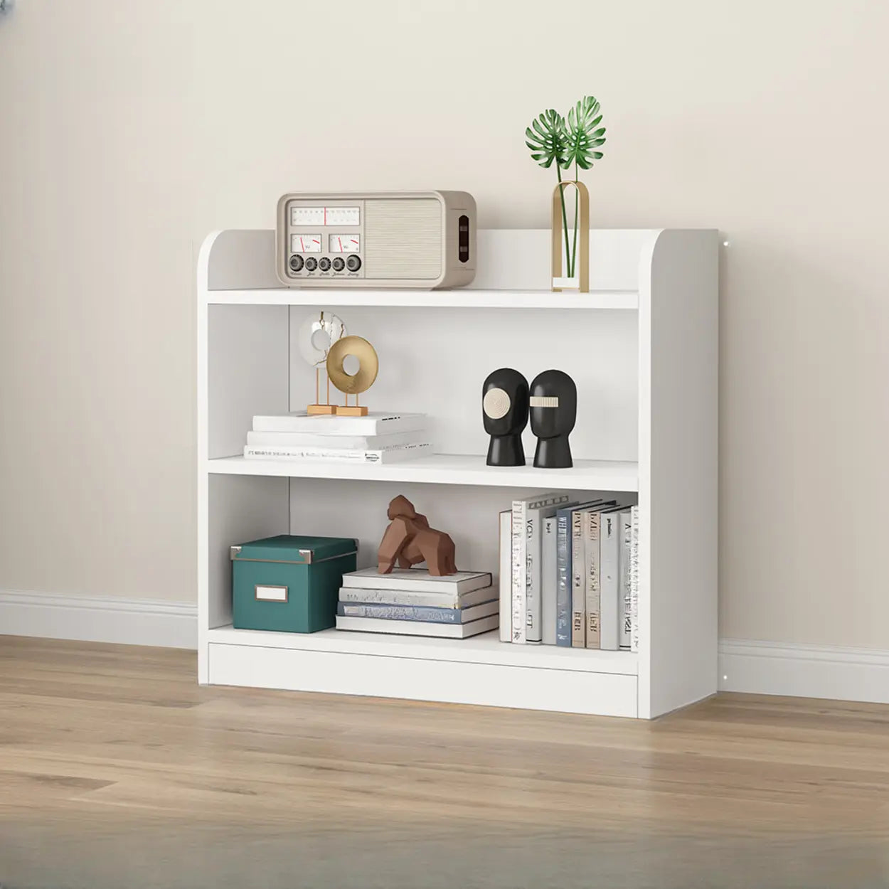 Vertical Wooden Storage Bookcase