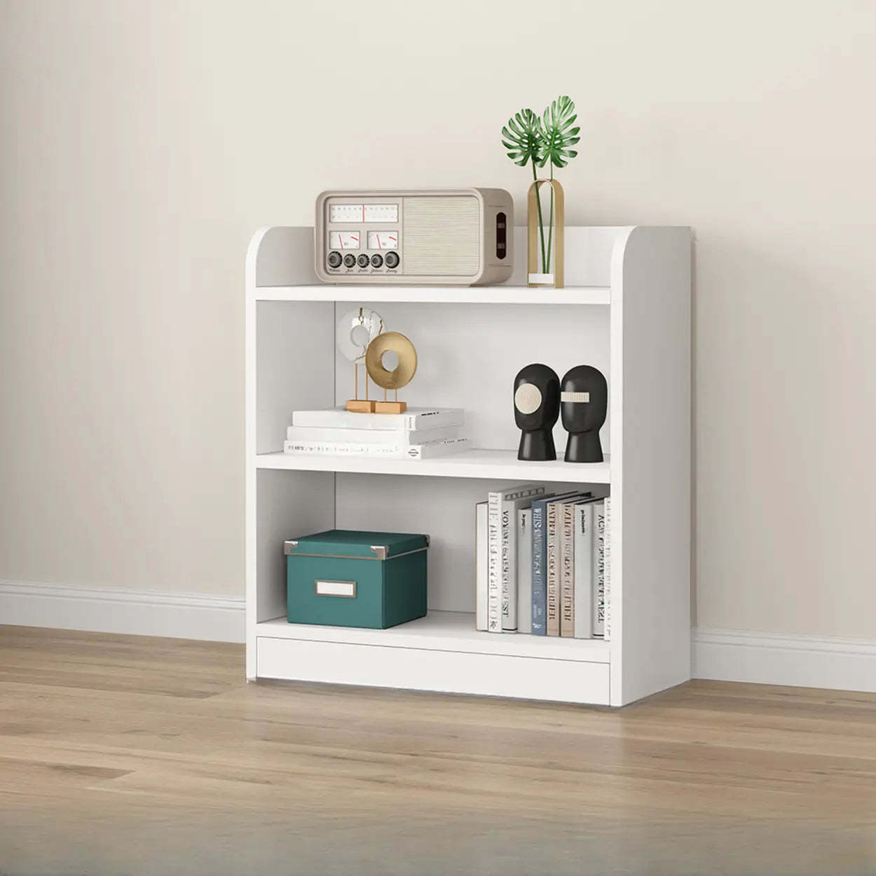Vertical Wooden Storage Bookcase