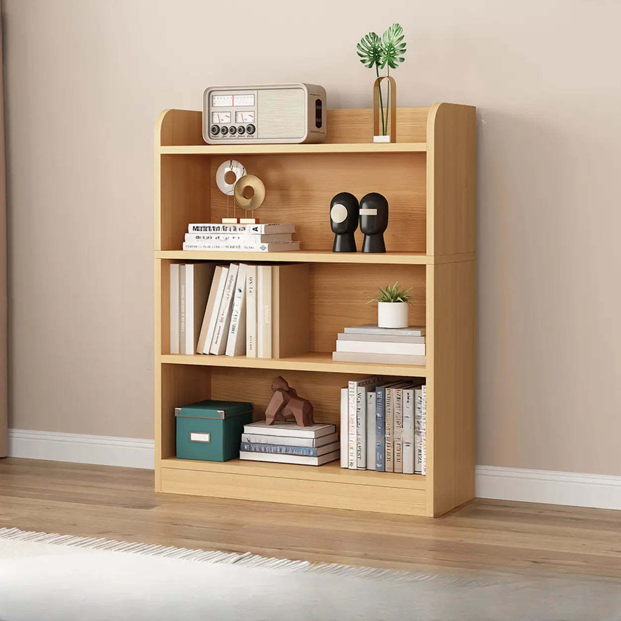 Vertical Wooden Storage Bookcase
